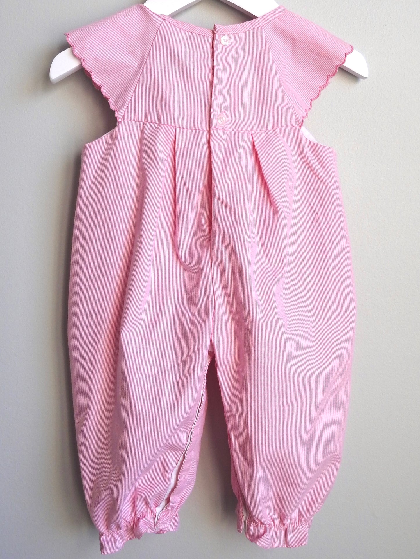 Vintage 80s/90s Mothercare Pink Floral Romper 6-9M