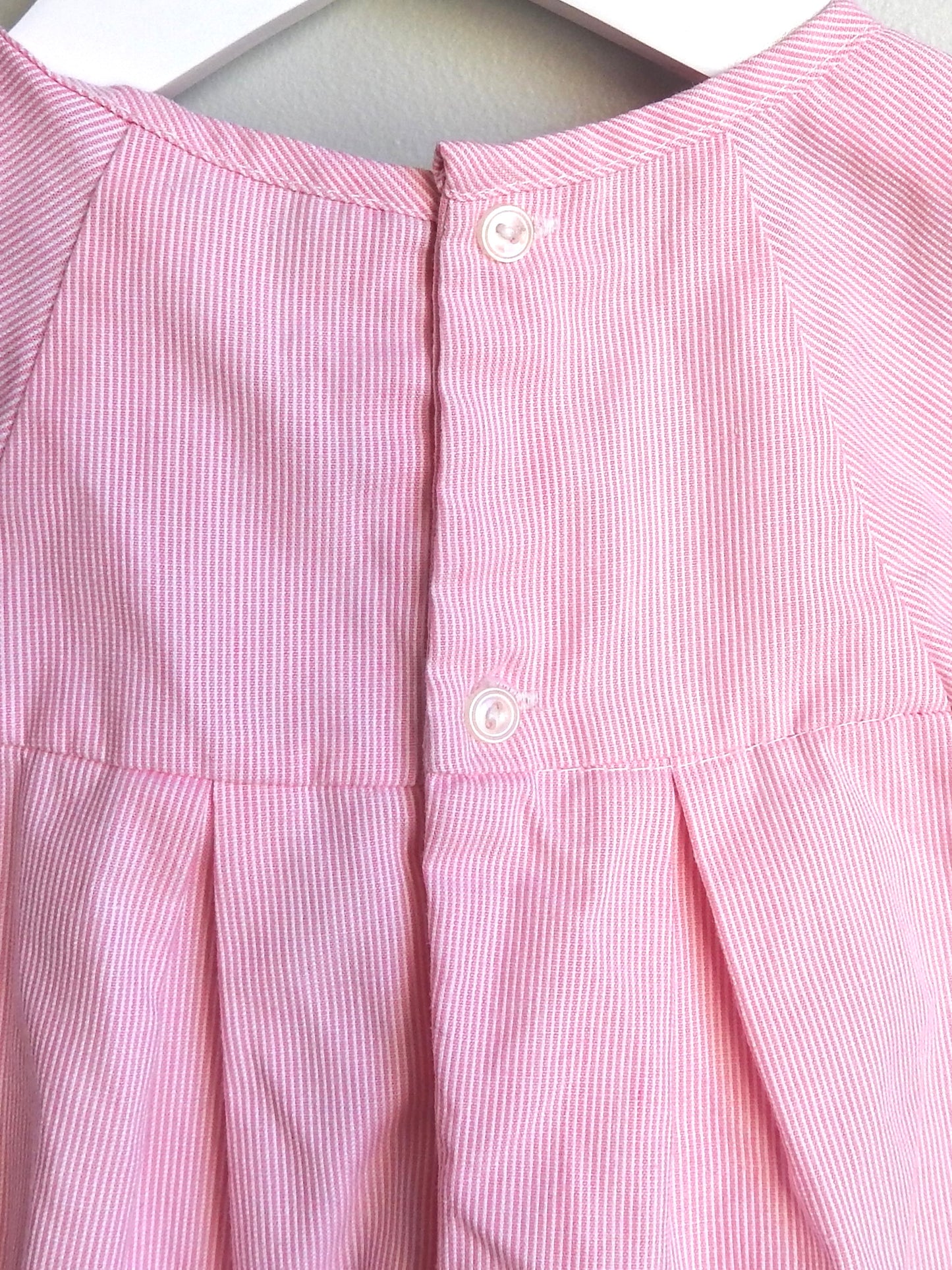 Vintage 80s/90s Mothercare Pink Floral Romper 6-9M