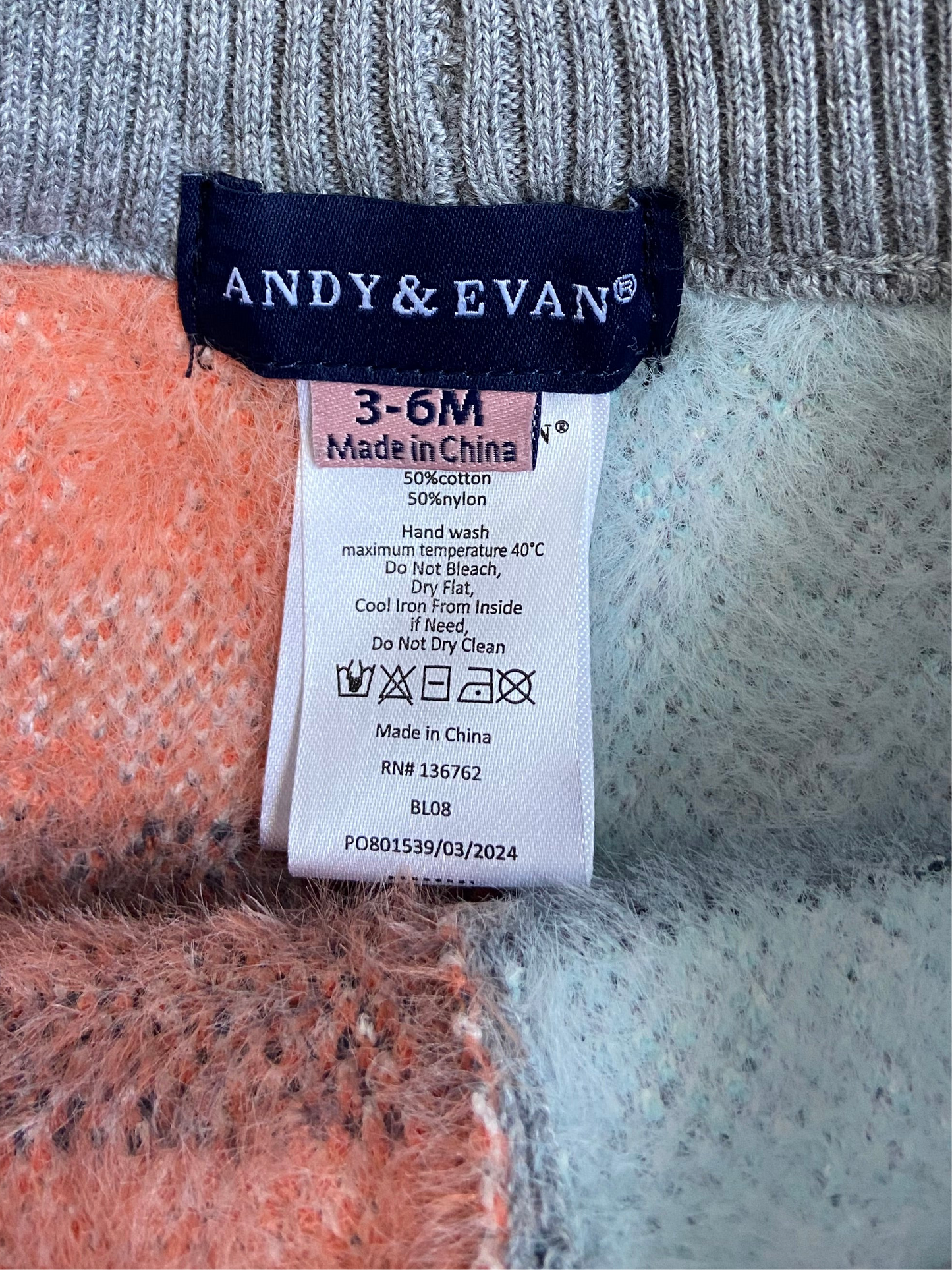 Andy & Evan Gray Floral Sweater Set 3-6M