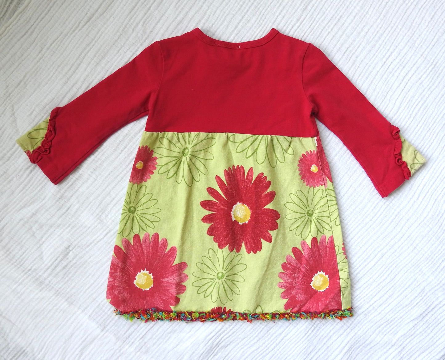 Vintage 90s/00s The Chocolate Cat Pink Green Floral Dress 12M