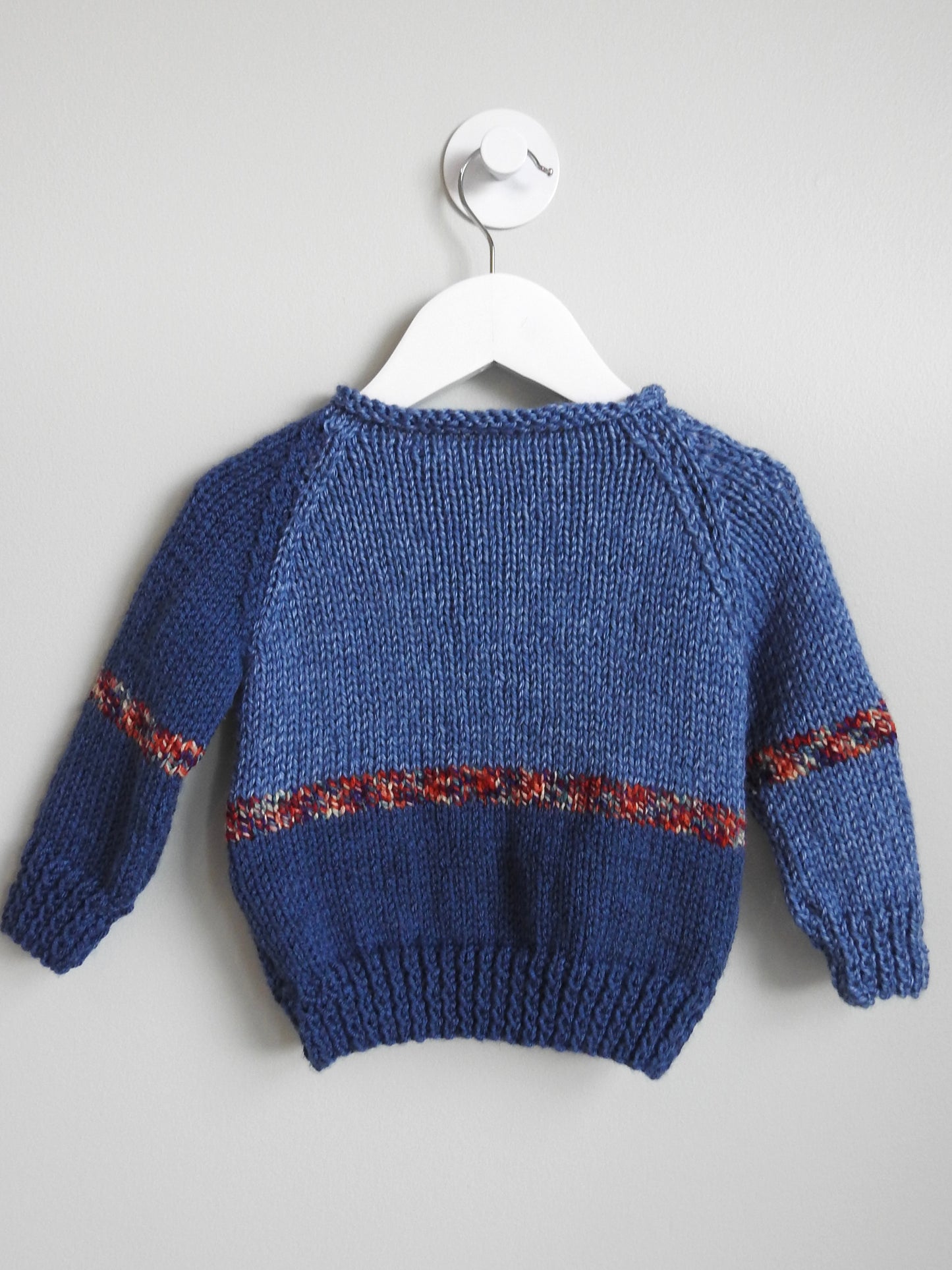 Vintage Handmade Blue Sailboat Sweater 12-18M