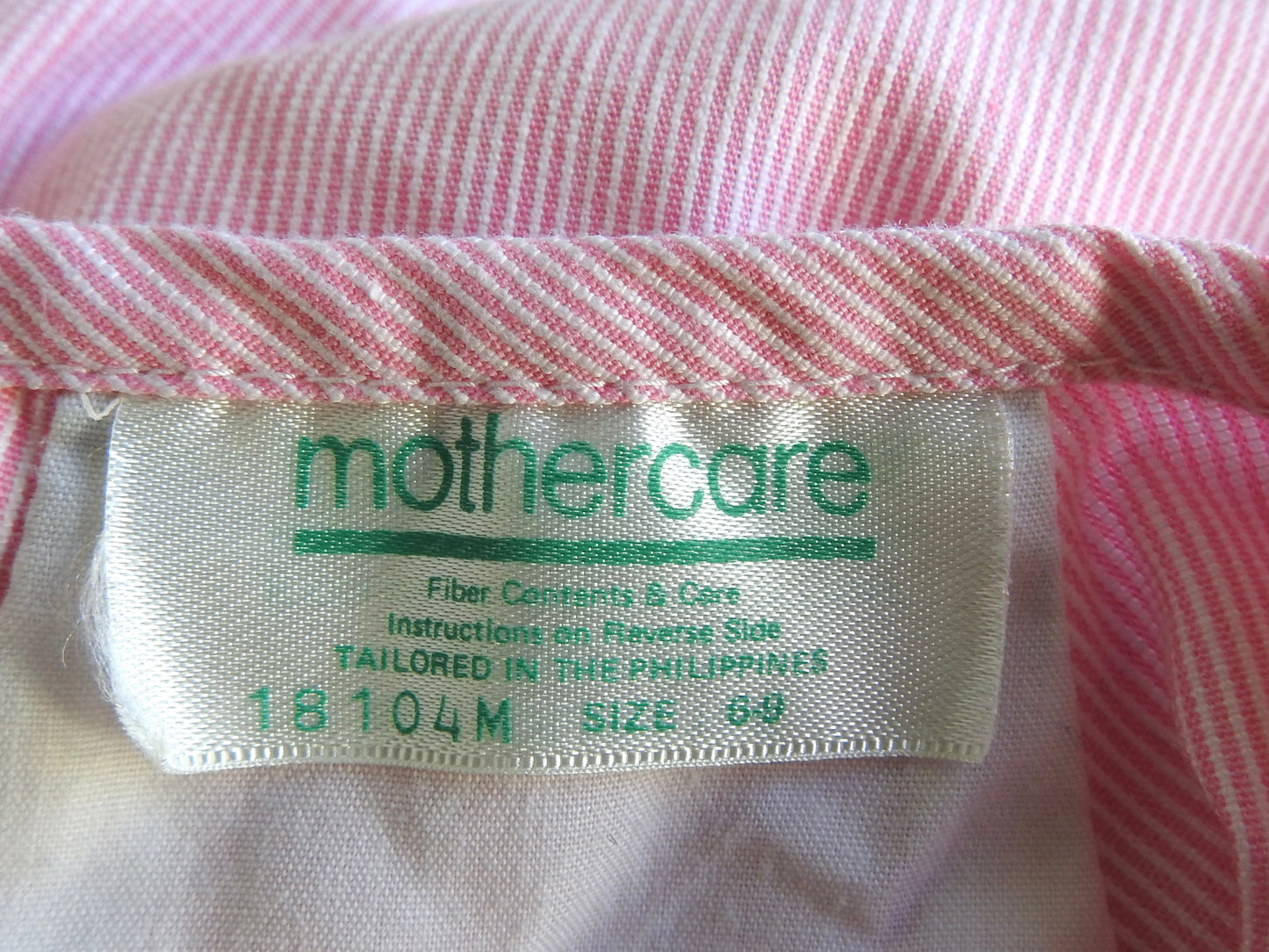 Vintage 80s/90s Mothercare Pink Floral Romper 6-9M