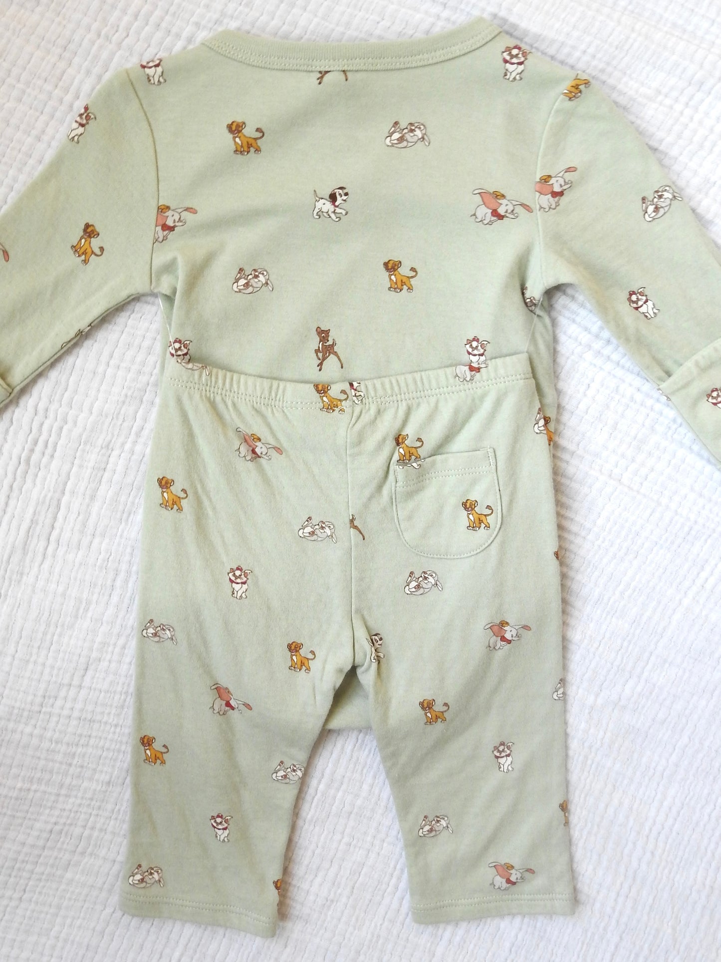 NWT Janie & Jack Disney Friends Green Baby Two Piece Set 3-6M