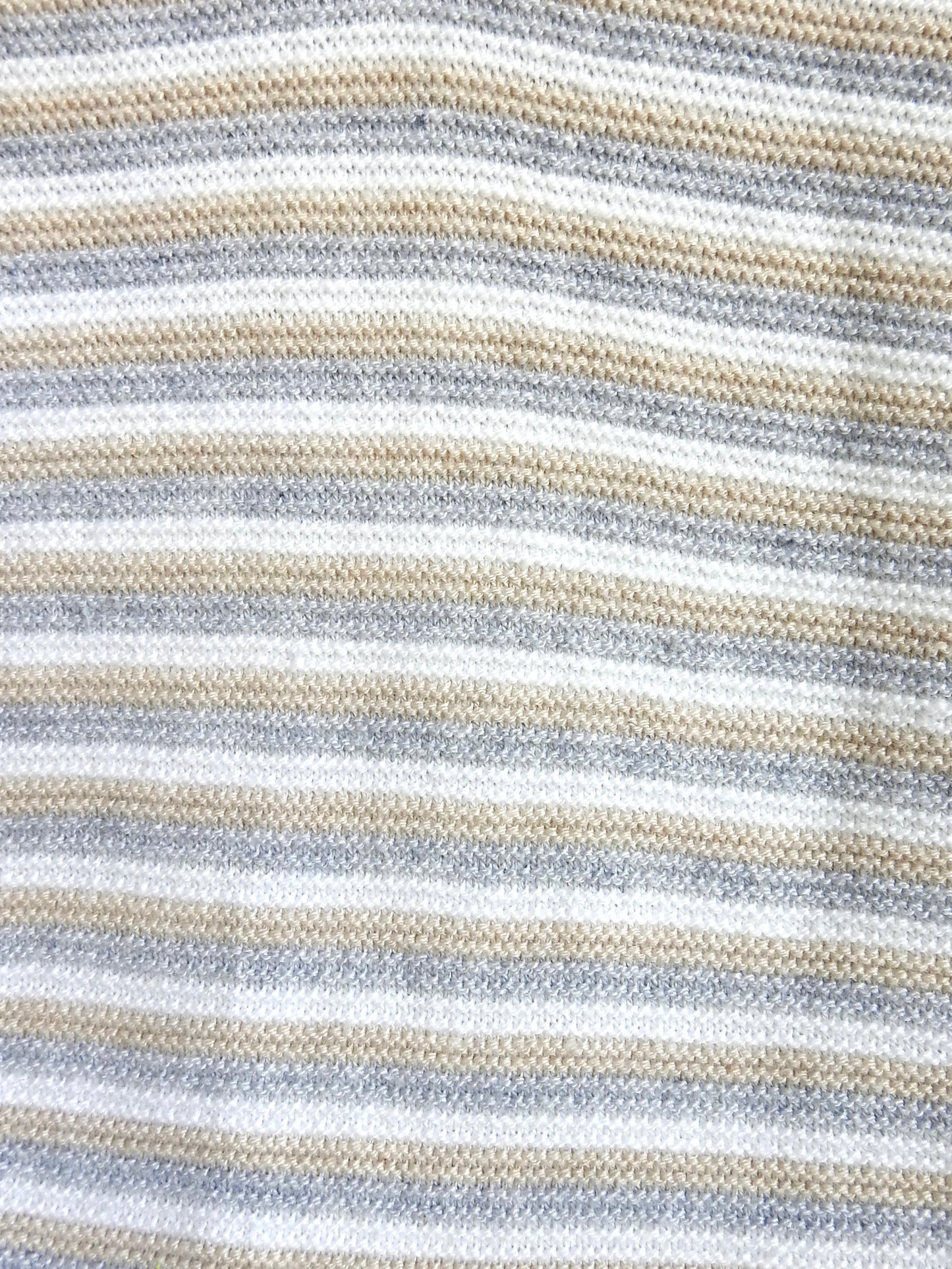 Janie & Jack Neutral Striped Knit Romper 0-3M