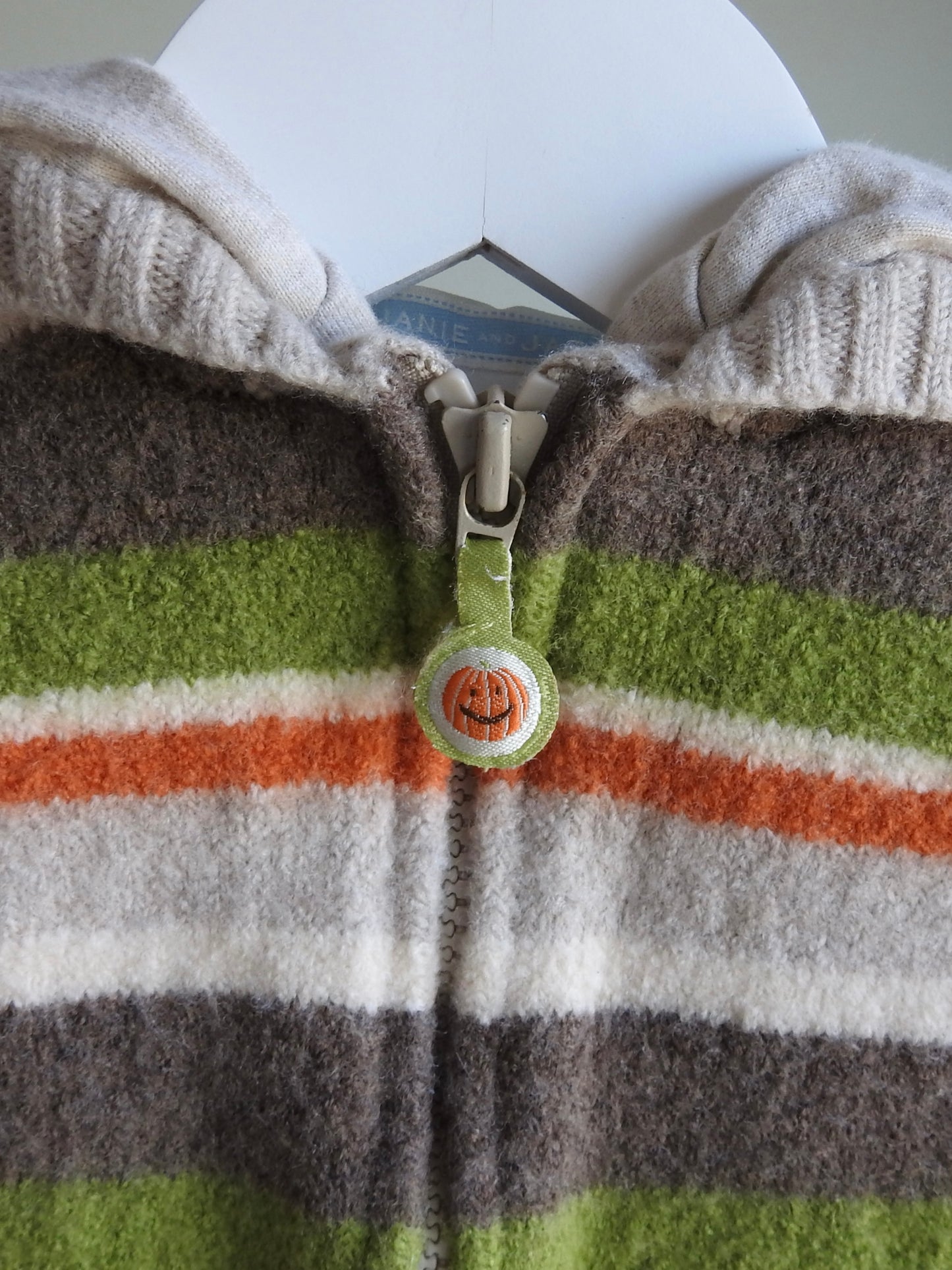 Vintage 2004 Janie & Jack Merino Wool Pumpkin Jacket 12-18M
