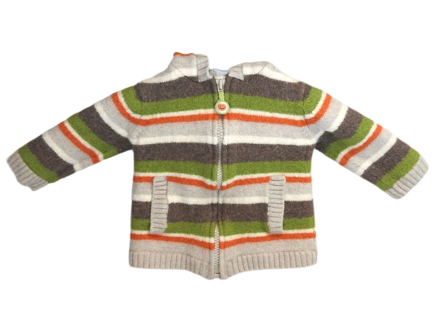 Vintage 2004 Janie & Jack Merino Wool Pumpkin Jacket 12-18M