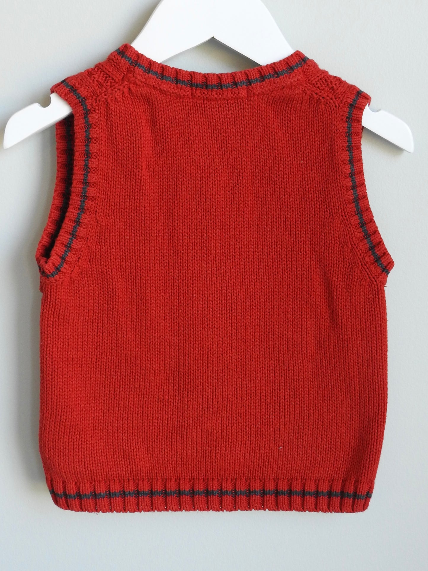 2012 Janie & Jack Red Orange Sweater Vest 12-18M