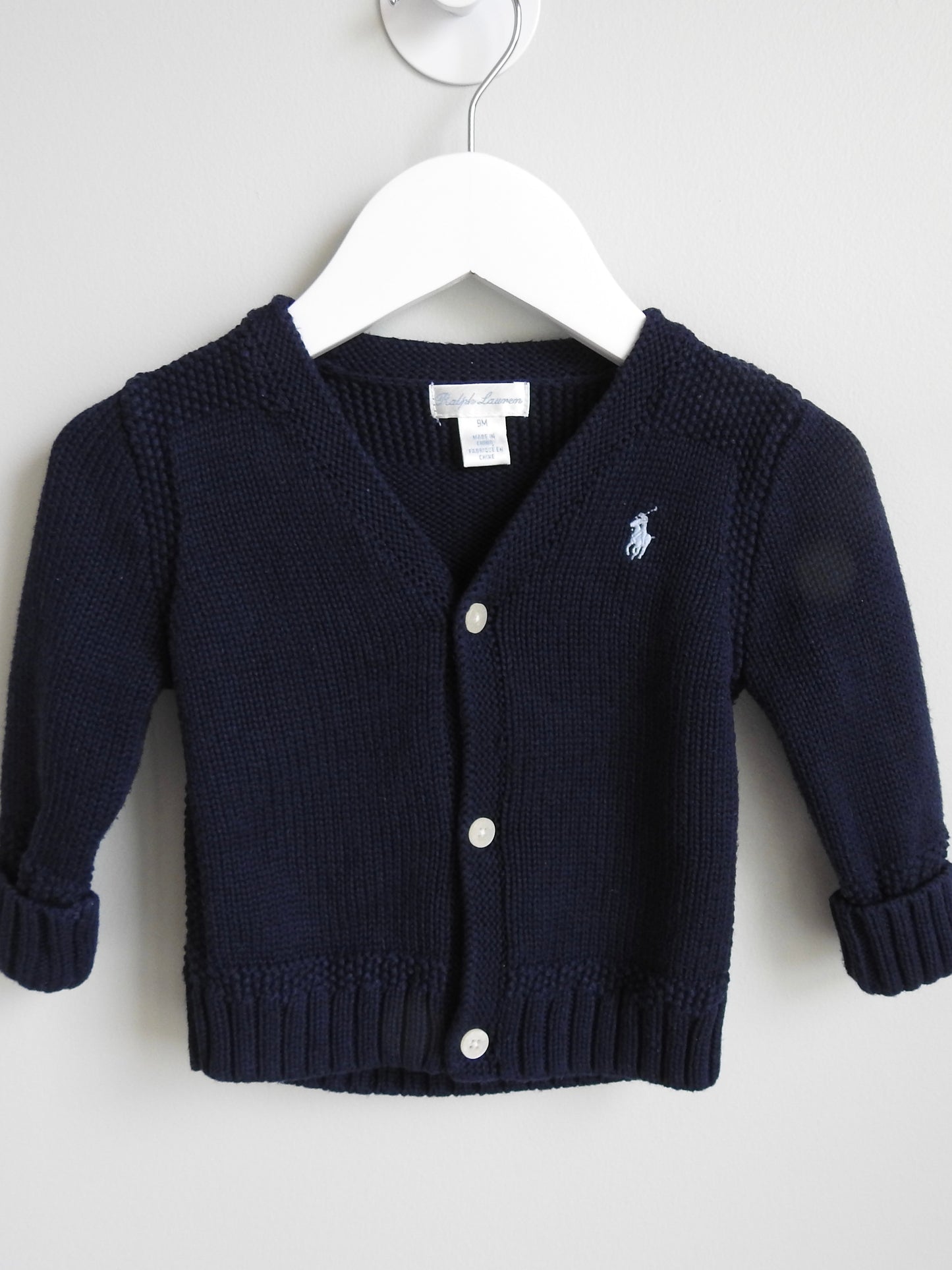 Ralph Lauren Navy Cardigan 9M