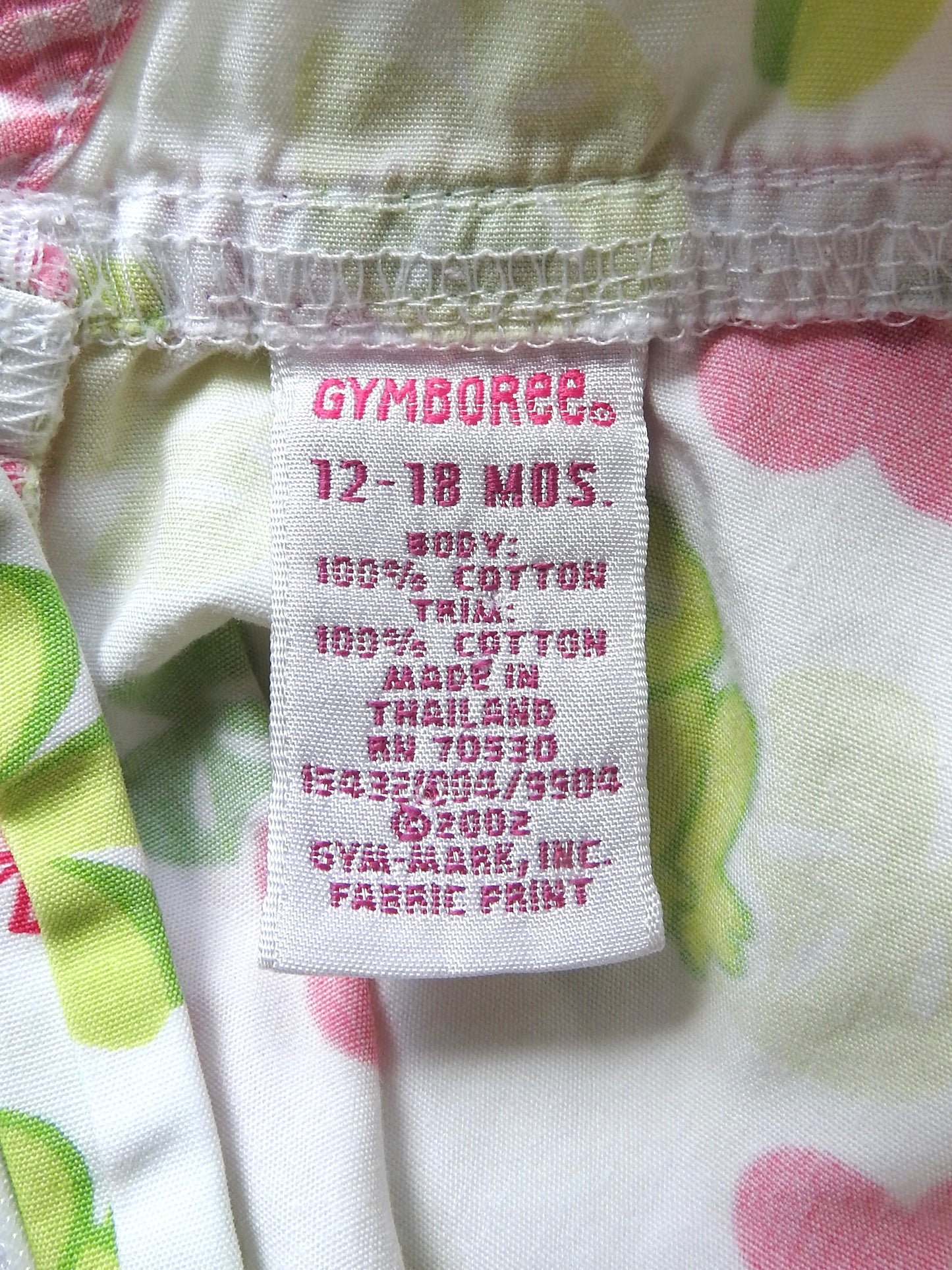 Vintage 2002 Gymboree Pink and Green Frog Dress 12-18M