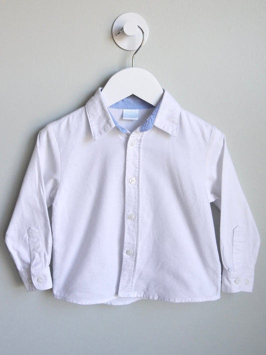 Edgehill Collection Classic White Long Sleeve Button Down Shirt 18M