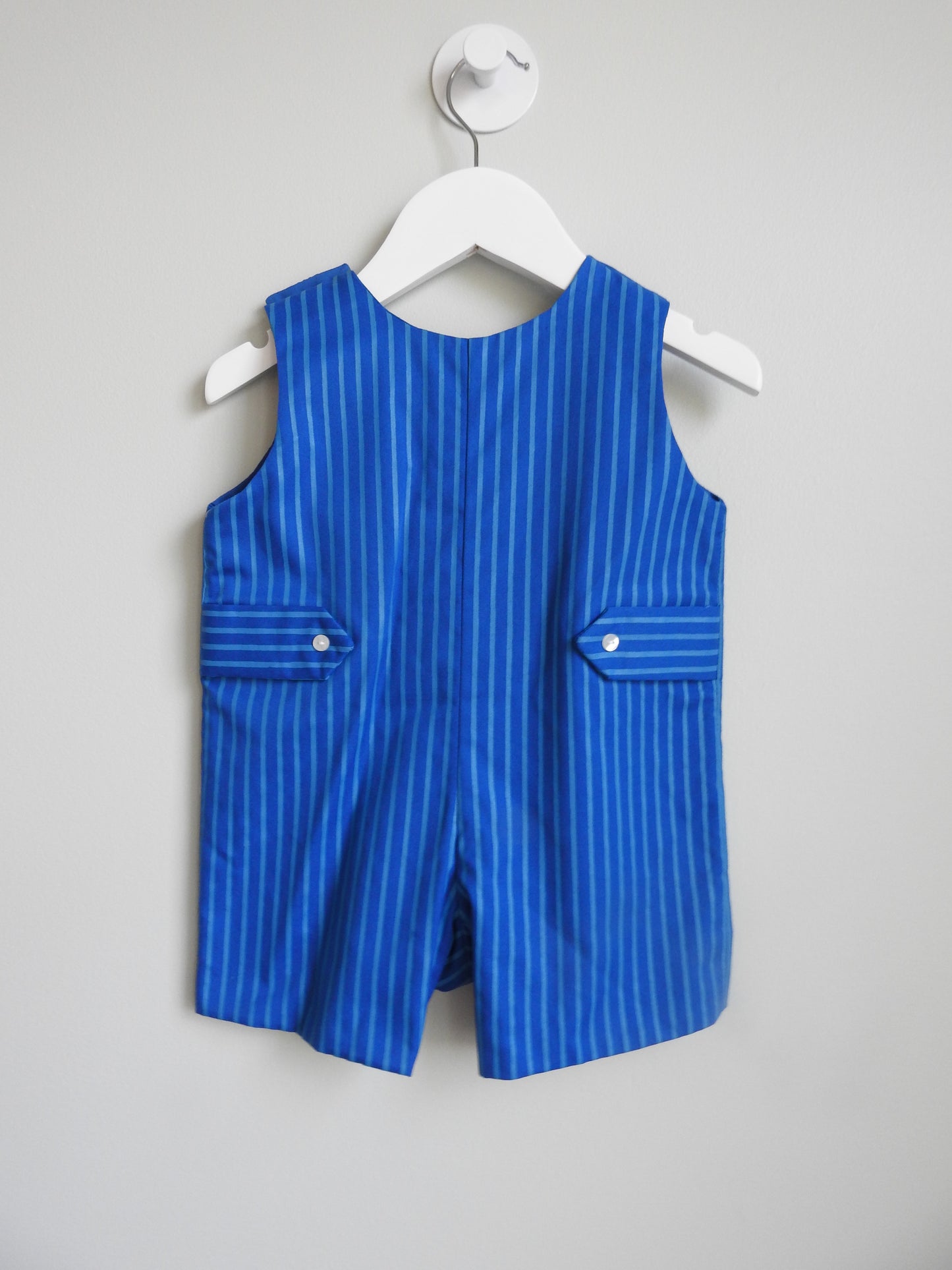 Sir John by Rosalina Reversible Seersucker Romper Truck Design 9M