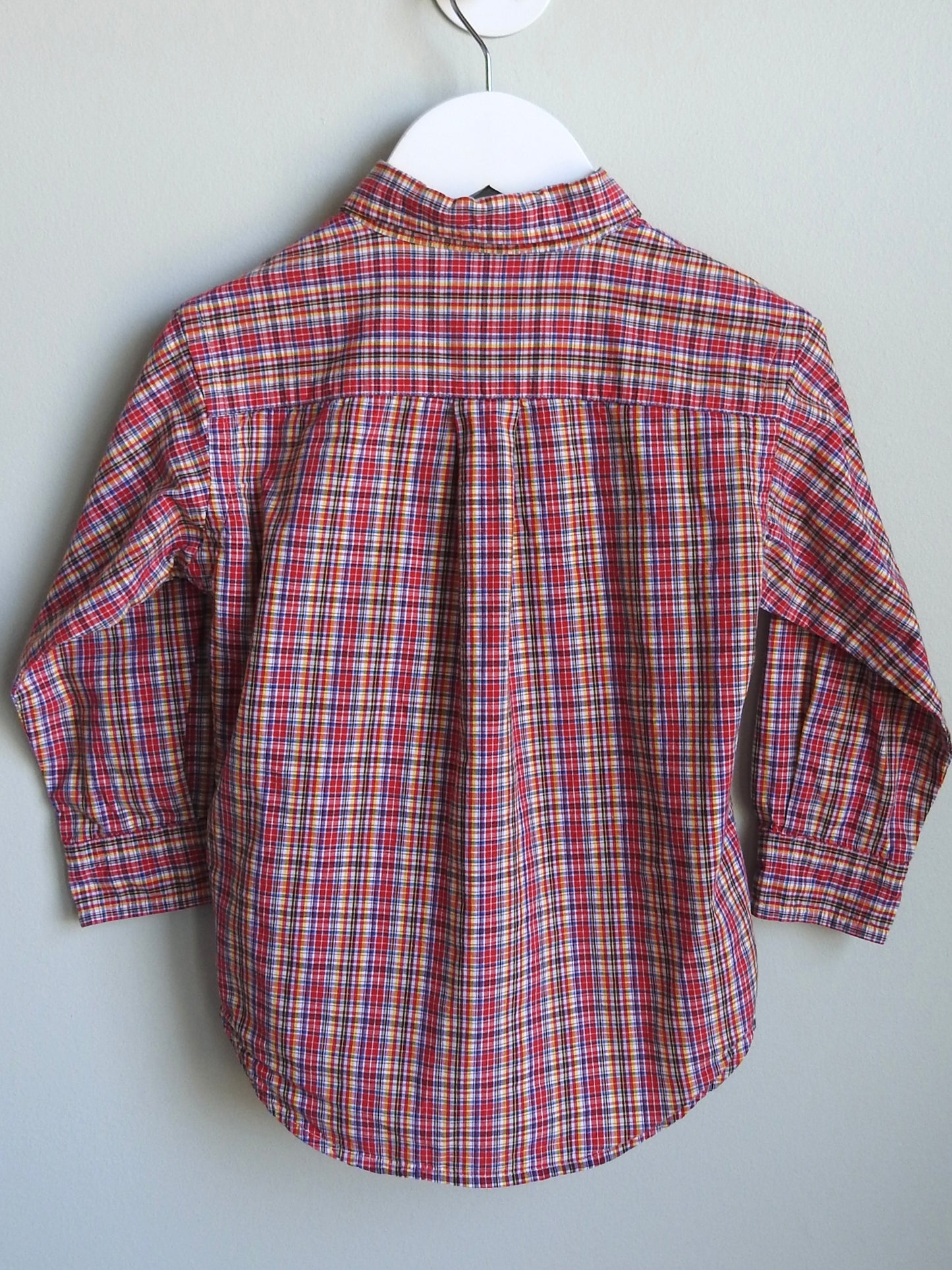Vintage 90s/00s Ralph Lauren Red Plaid Button Down Shirt 2Y