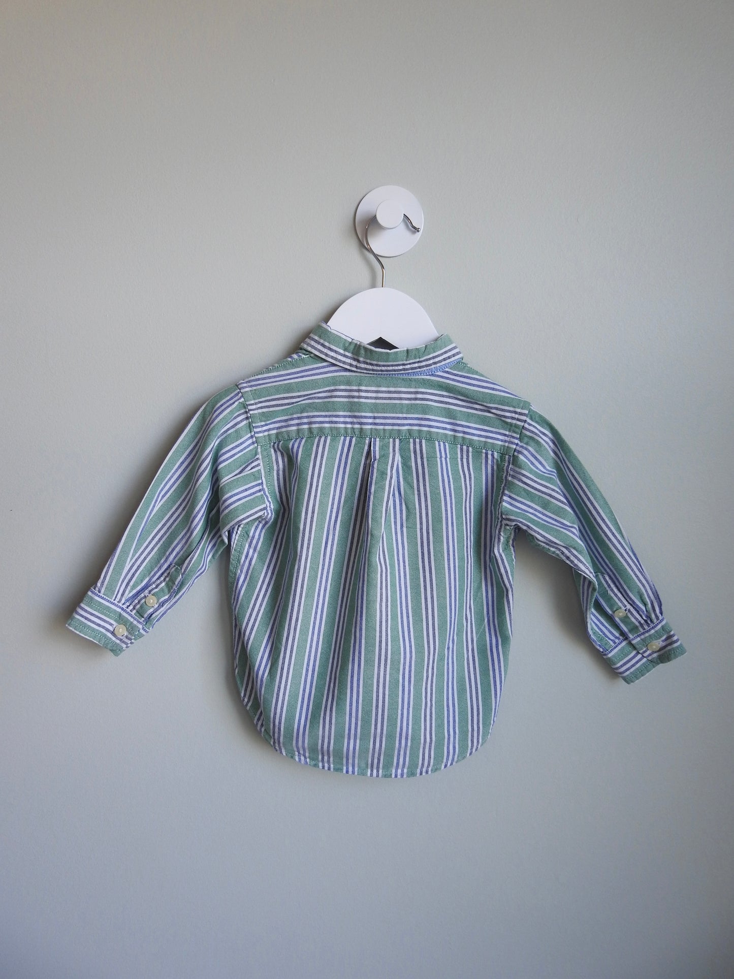 Chaps Green Button Down Shirt 18M