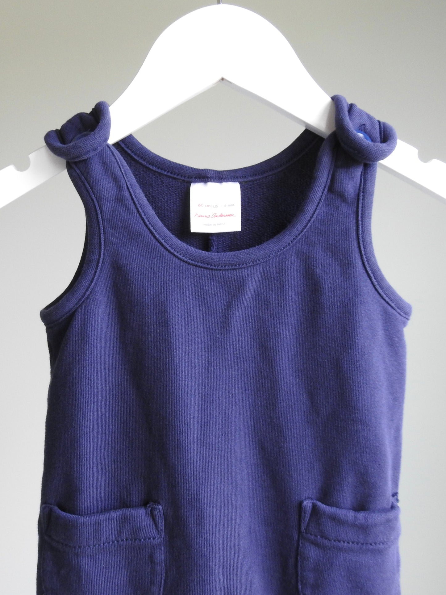 Hanna Andersson Navy French Terry Overalls 3-6M