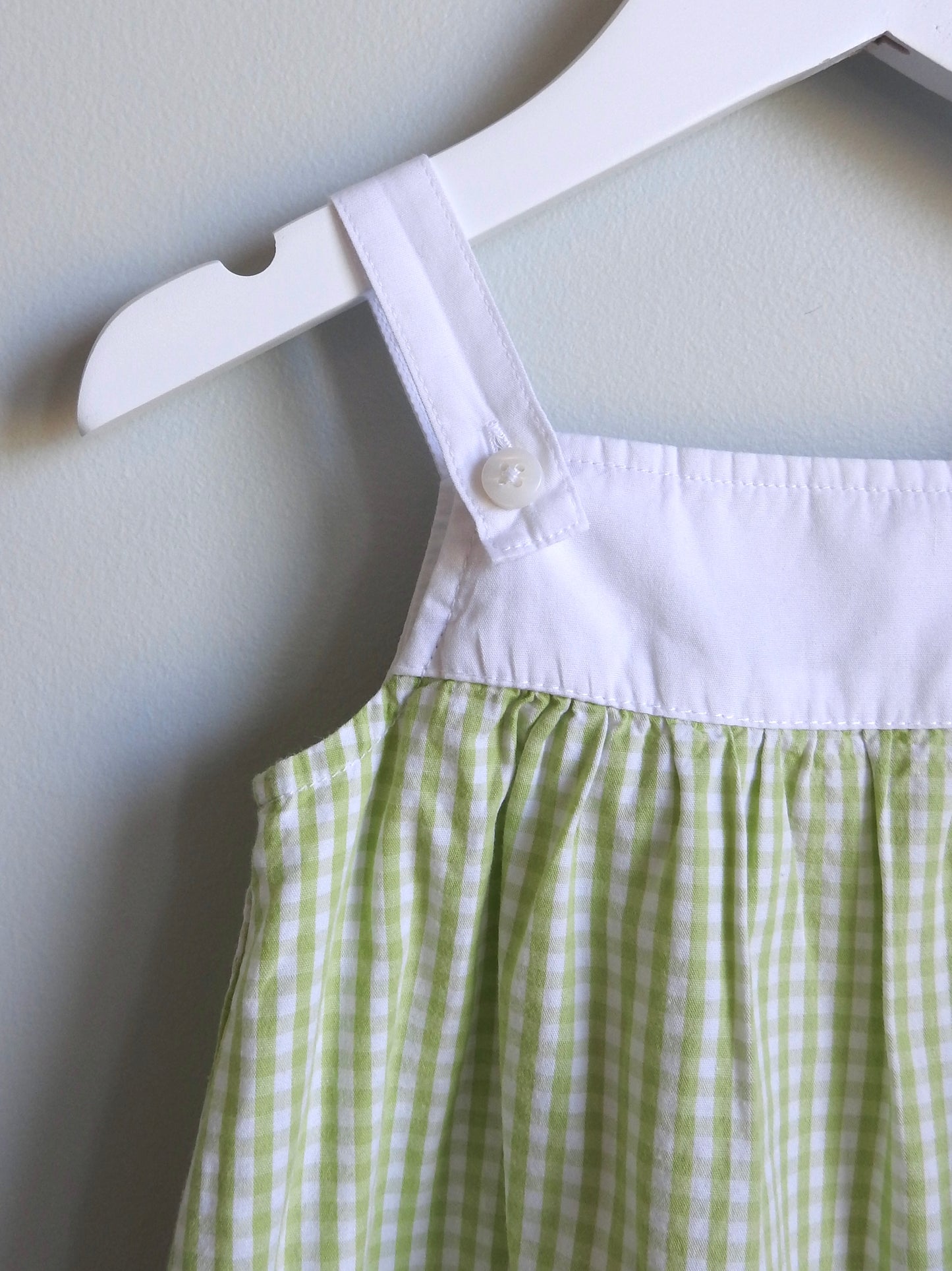 2008 Gymboree Green Gingham Dress 6-12M