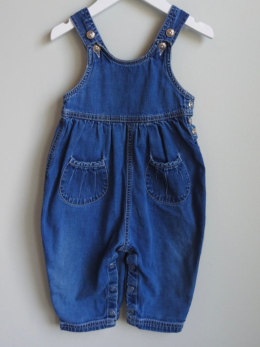 Vintage 1999 Baby Gap Denim Overalls 12-18M