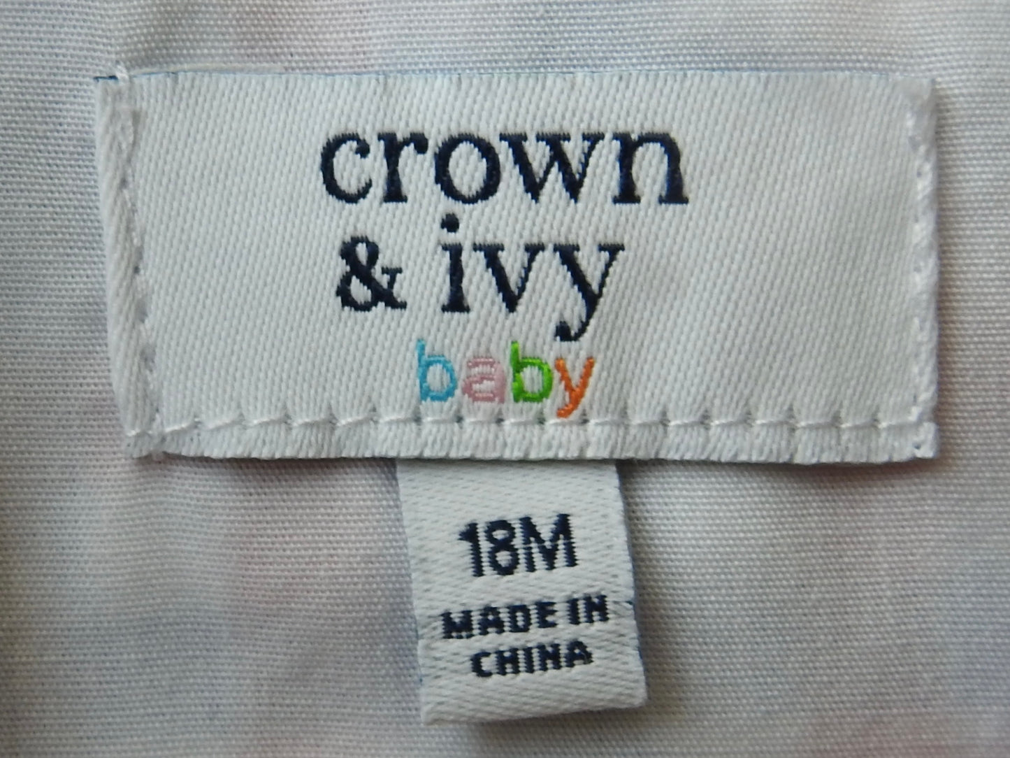 Crown & Ivy Baby Red Blue Checked Romper 18M