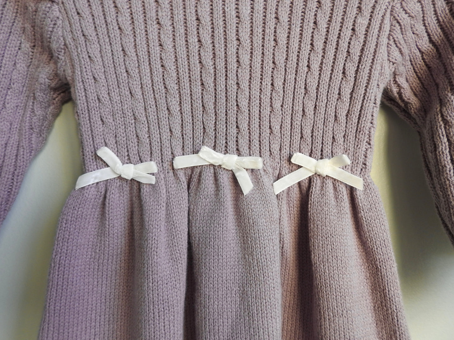 NWT Blueberi Boulevard Mauve Long Sleeve Knit Sweater Dress 18M