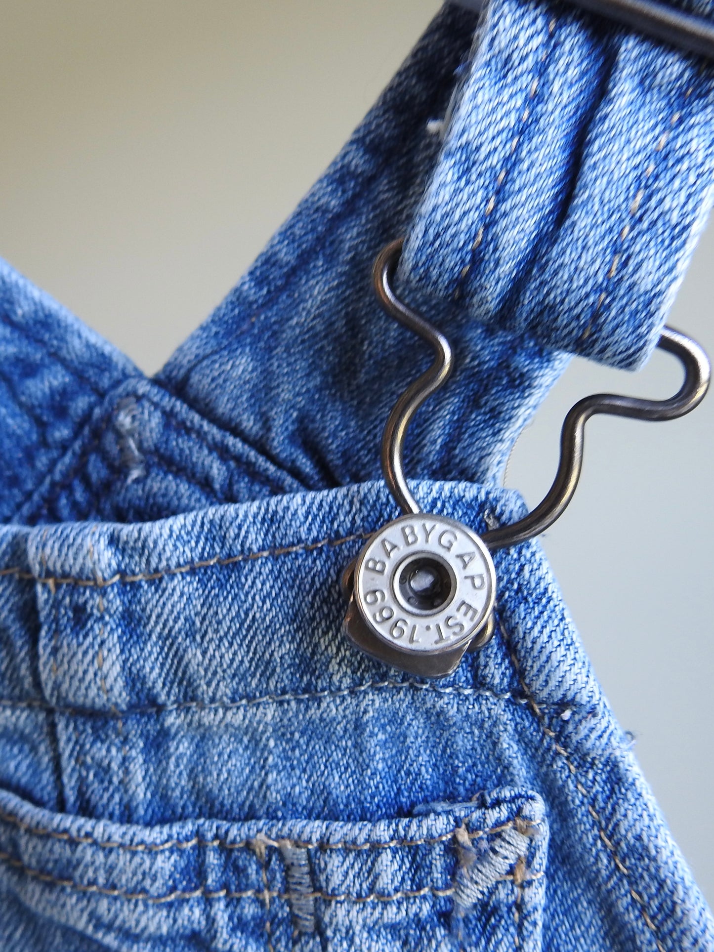 Baby Gap My First Denim Medium Light Wash Overalls 3-6M