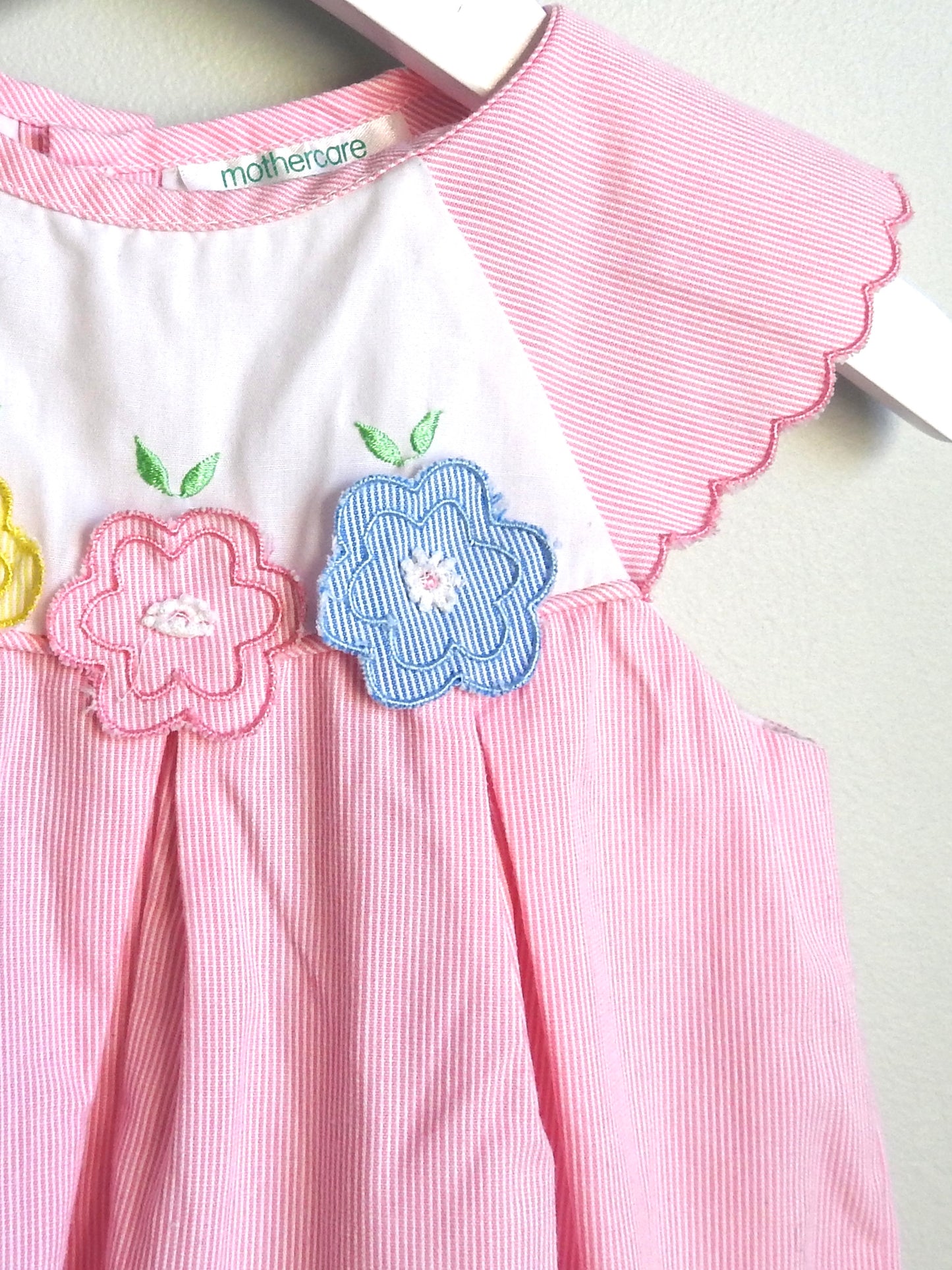 Vintage 80s/90s Mothercare Pink Floral Romper 6-9M