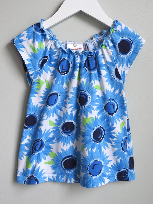 Hanna Andersson Blue Floral Top 3Y