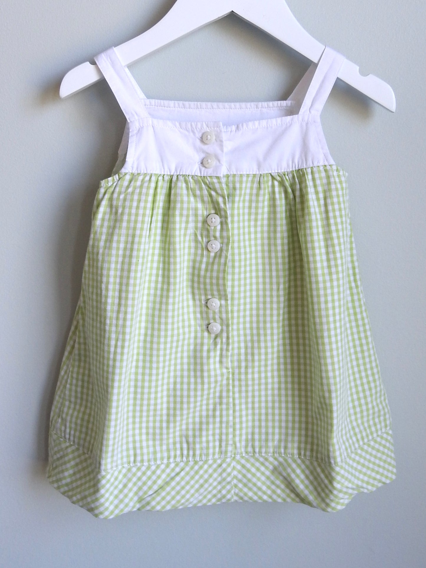 2008 Gymboree Green Gingham Dress 6-12M