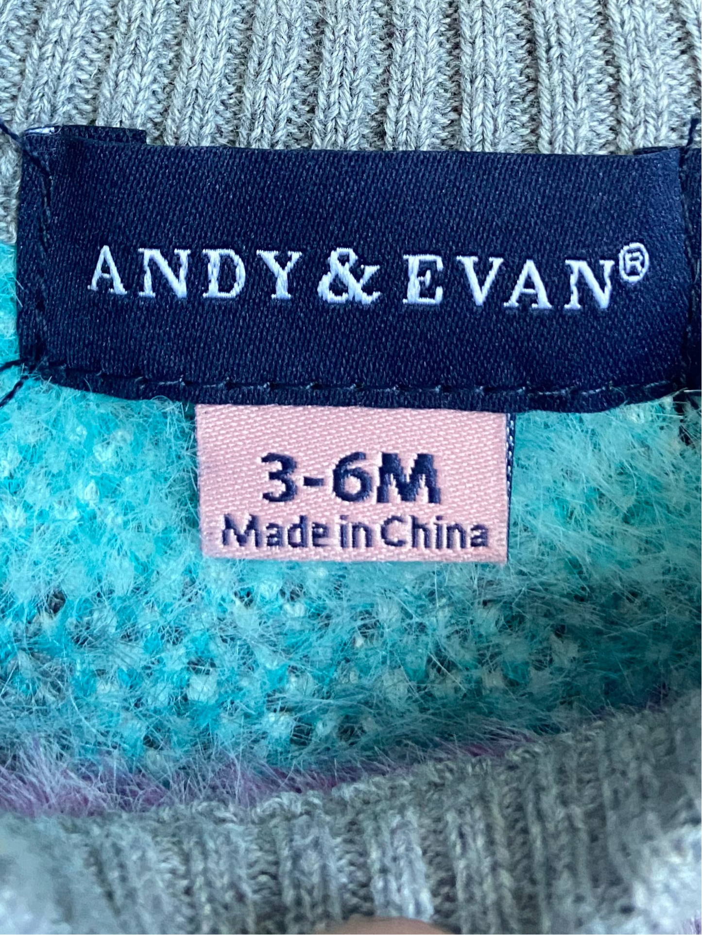 Andy & Evan Gray Floral Sweater Set 3-6M
