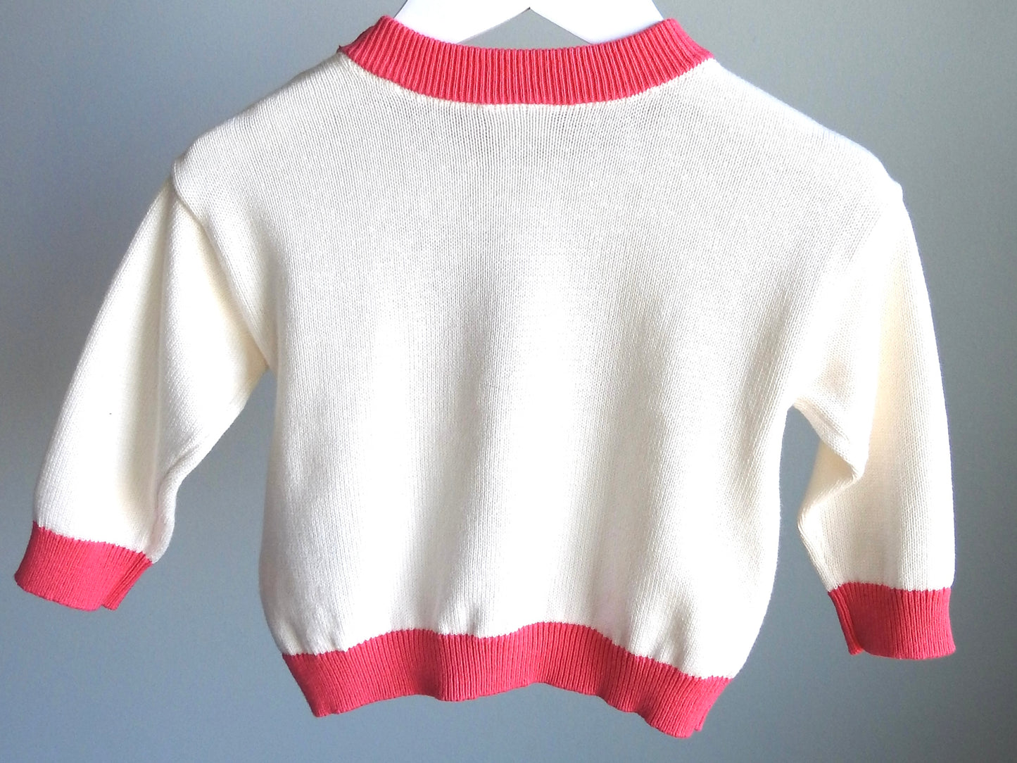 NWT Baby Gap Ivory Pink Butterfly Sweater 6-12M