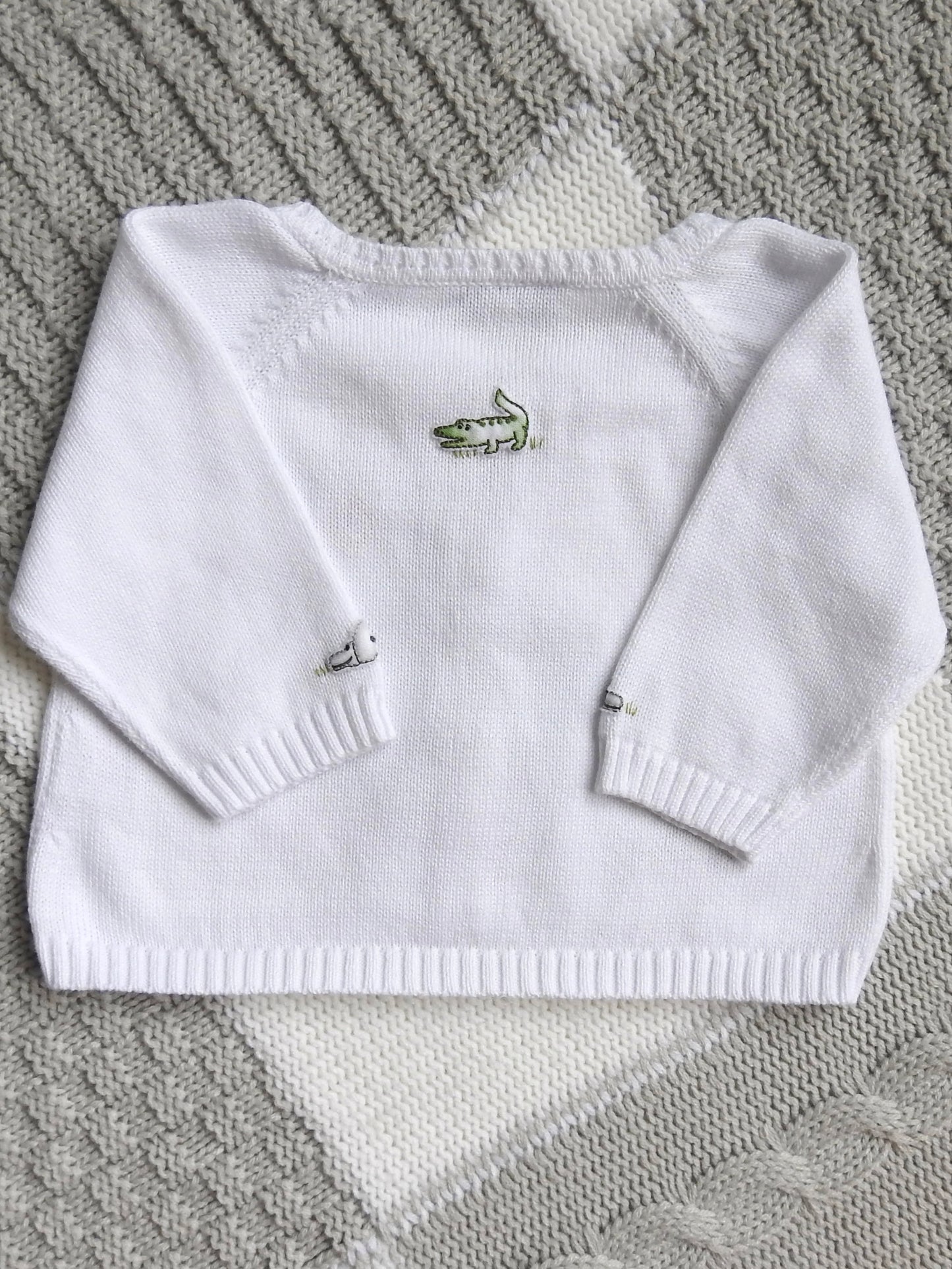 Magnolia Baby White Animals Cardigan 3M