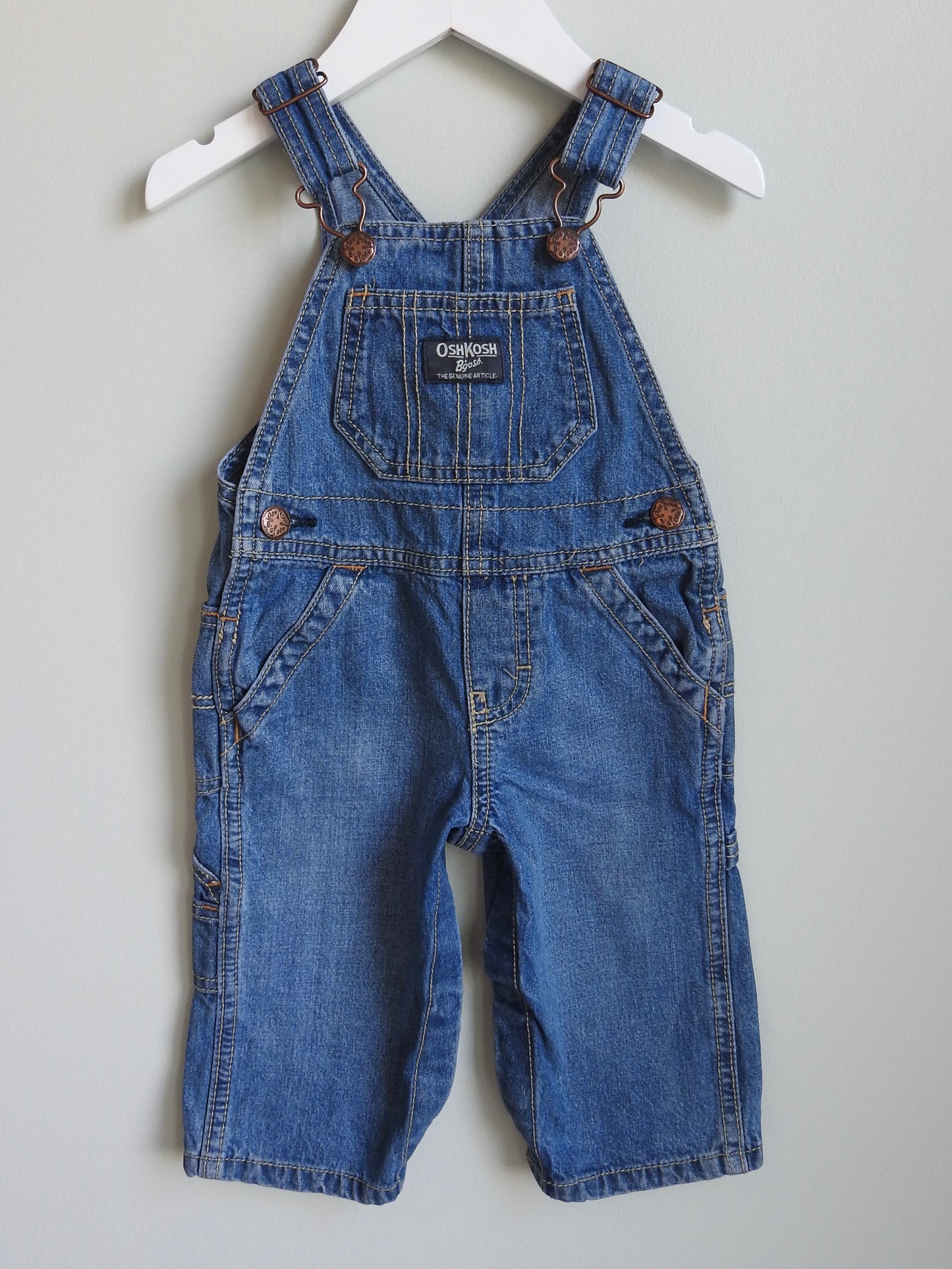 Oshkosh B'gosh Denim Long Overalls 9M