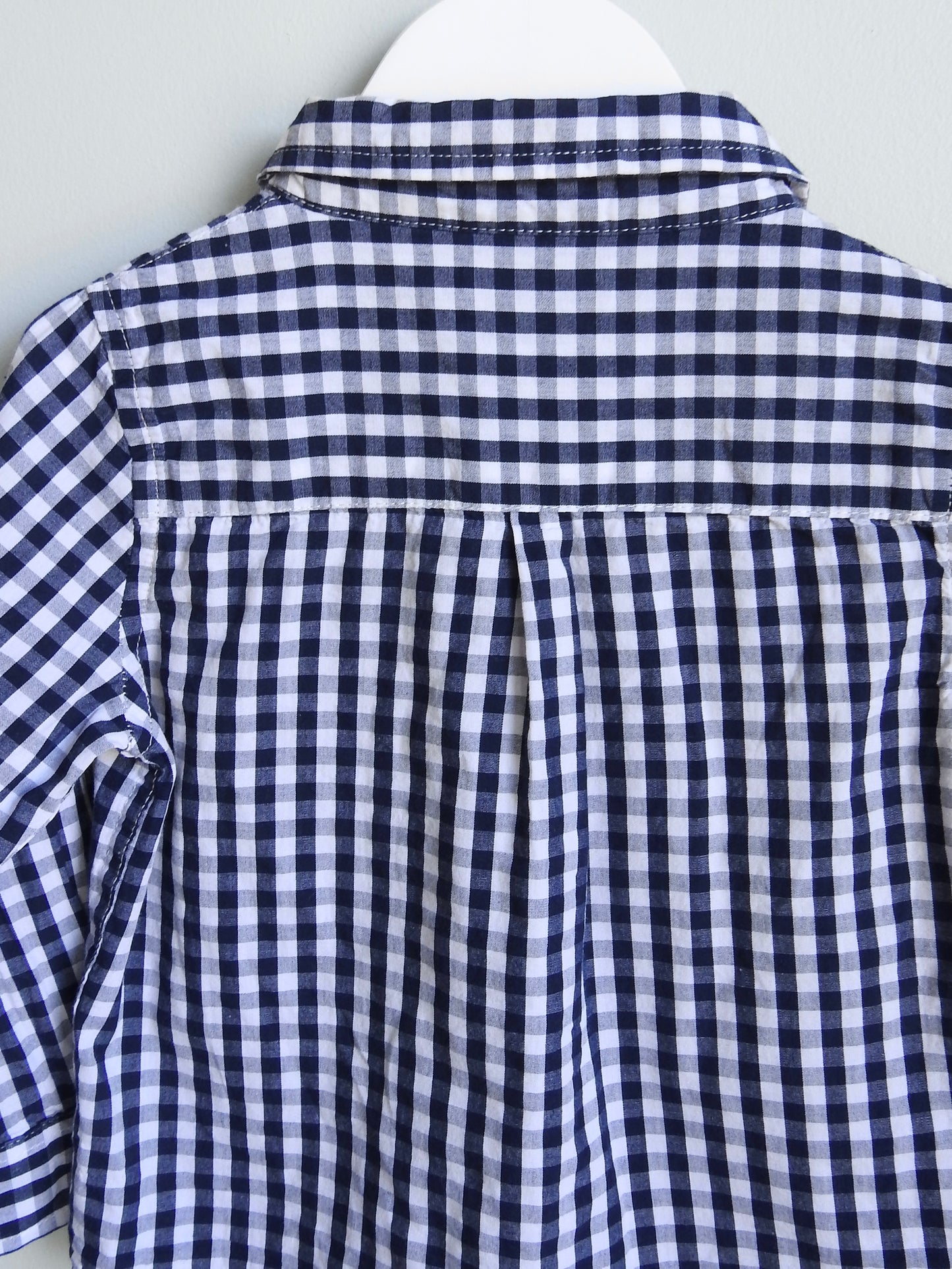 Andy & Evan Navy White Checked Long Sleeve Button Down Shirt 3Y