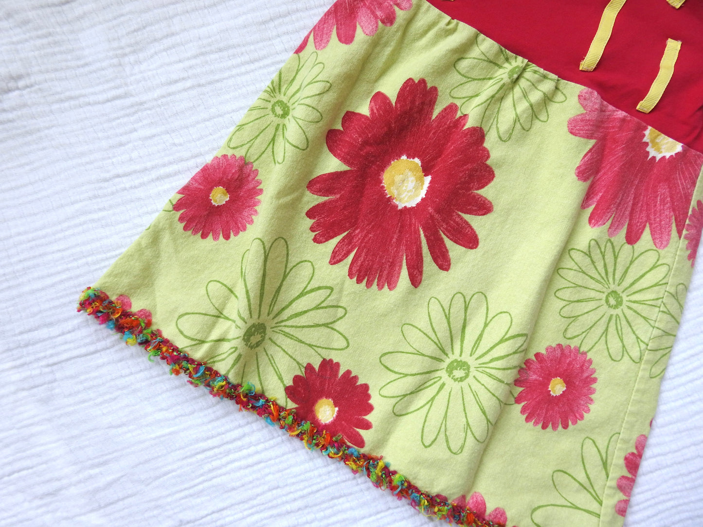 Vintage 90s/00s The Chocolate Cat Pink Green Floral Dress 12M