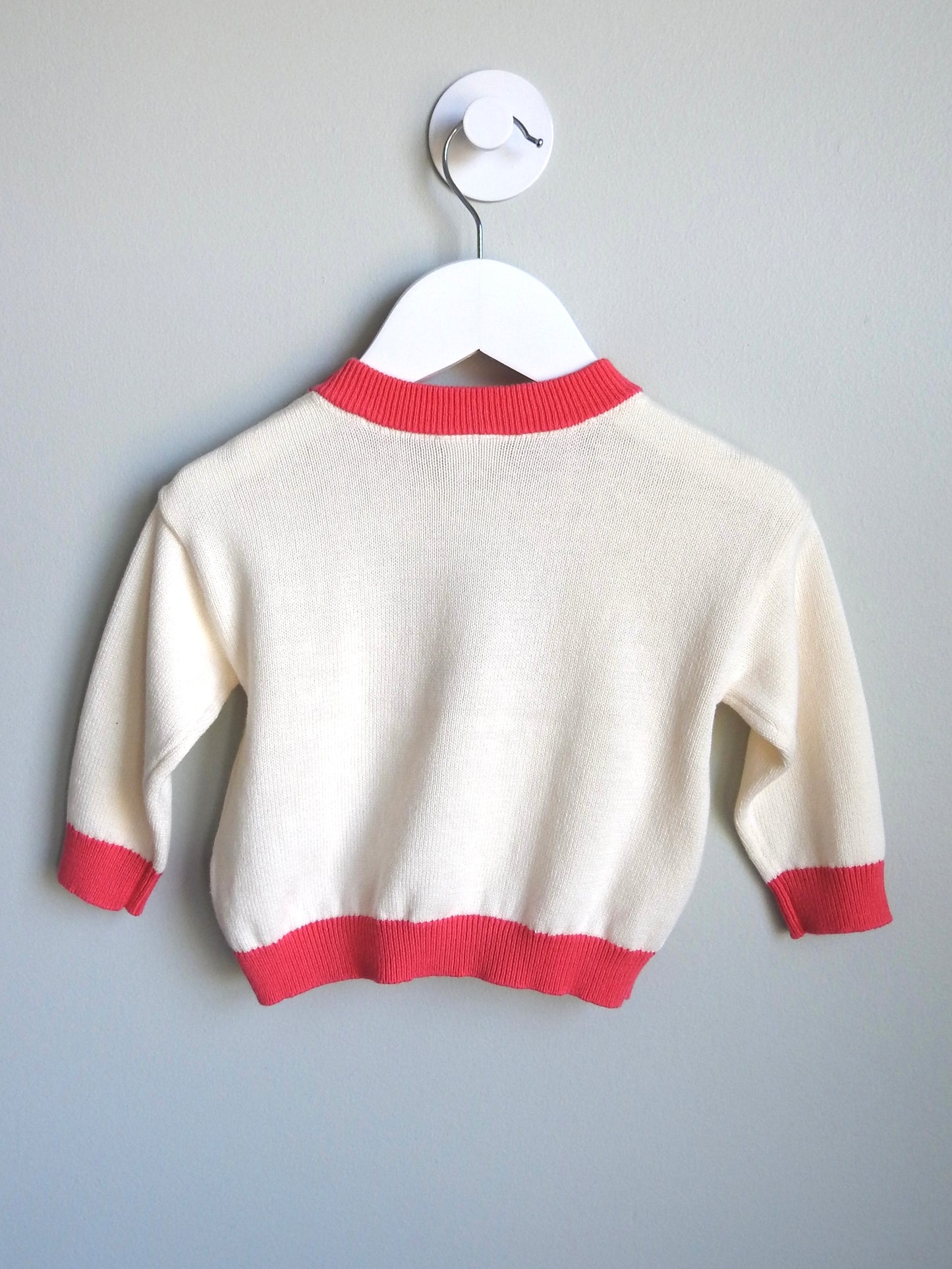 NWT Baby Gap Ivory Pink Butterfly Sweater 6-12M