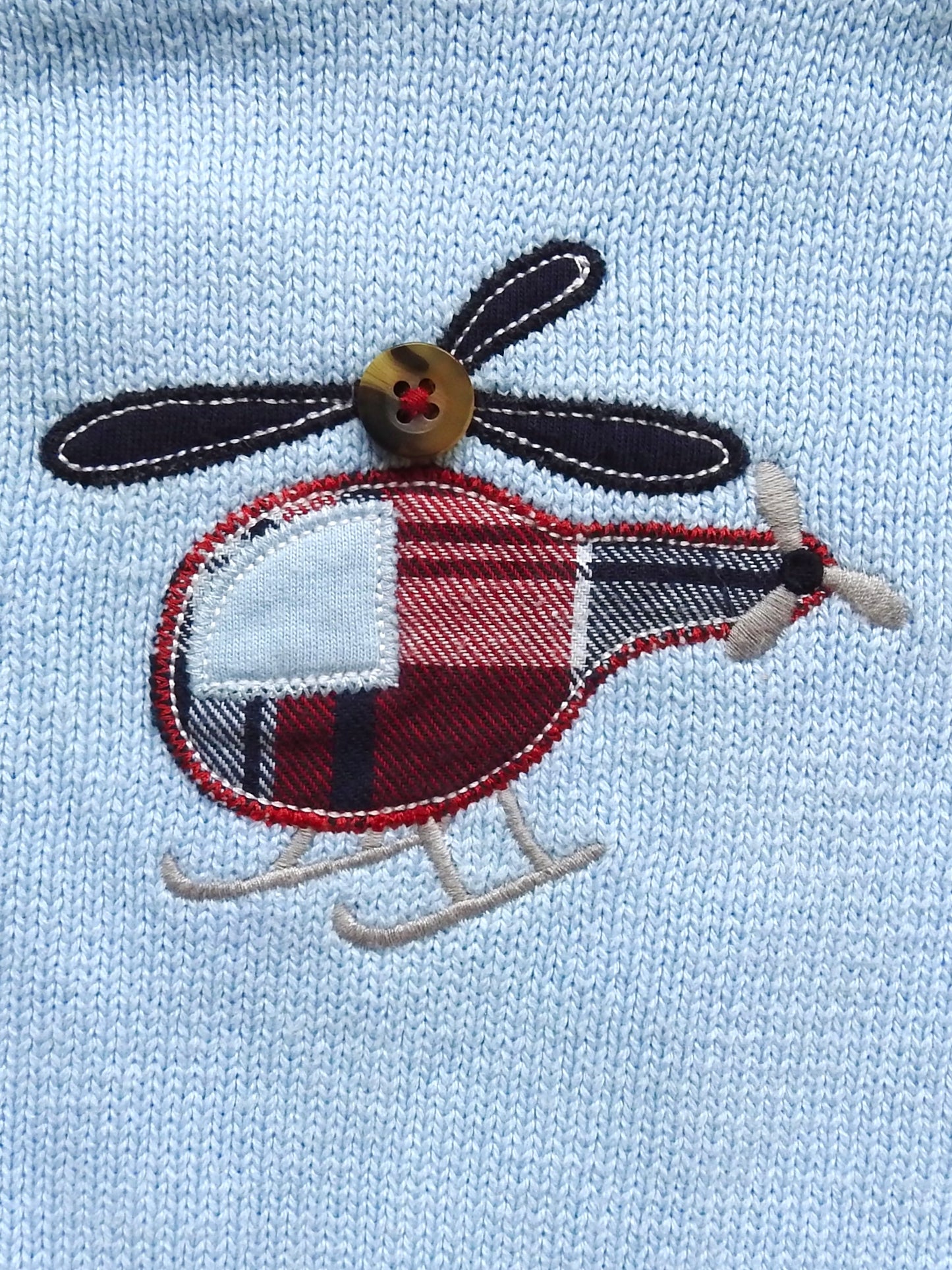 2011 Gymboree Blue Helicopter Sweater 0-3M