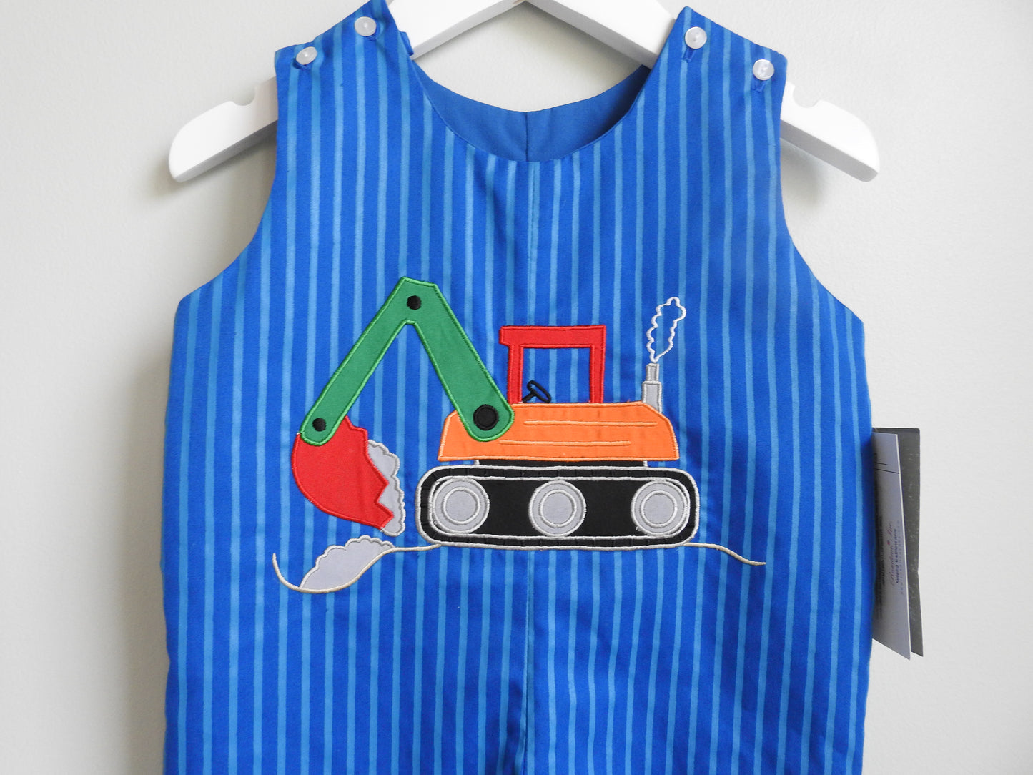 Sir John by Rosalina Reversible Seersucker Romper Truck Design 9M