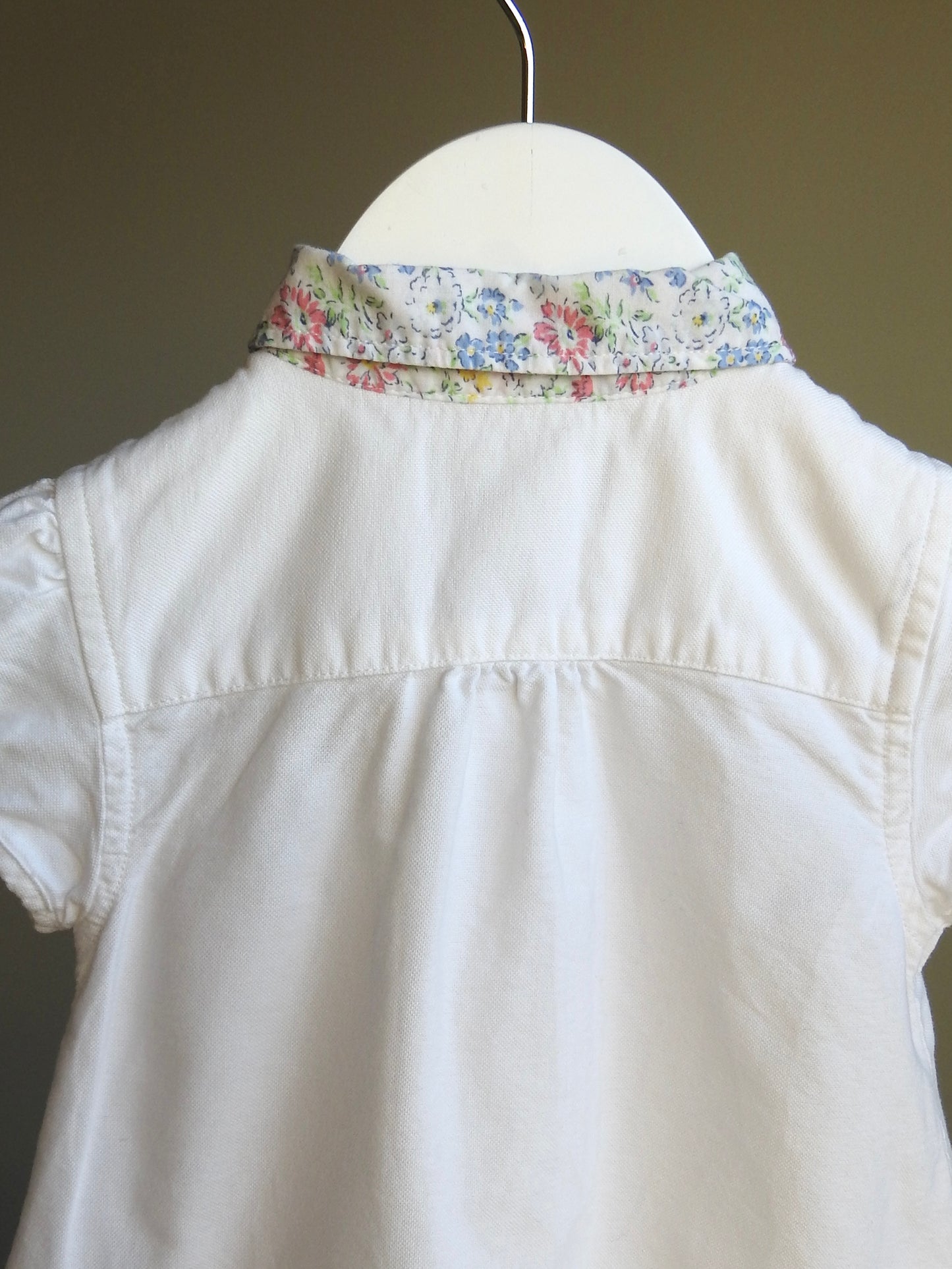 Vintage 90s/00s Ralph Lauren White Floral Short Sleeve Dress 12M
