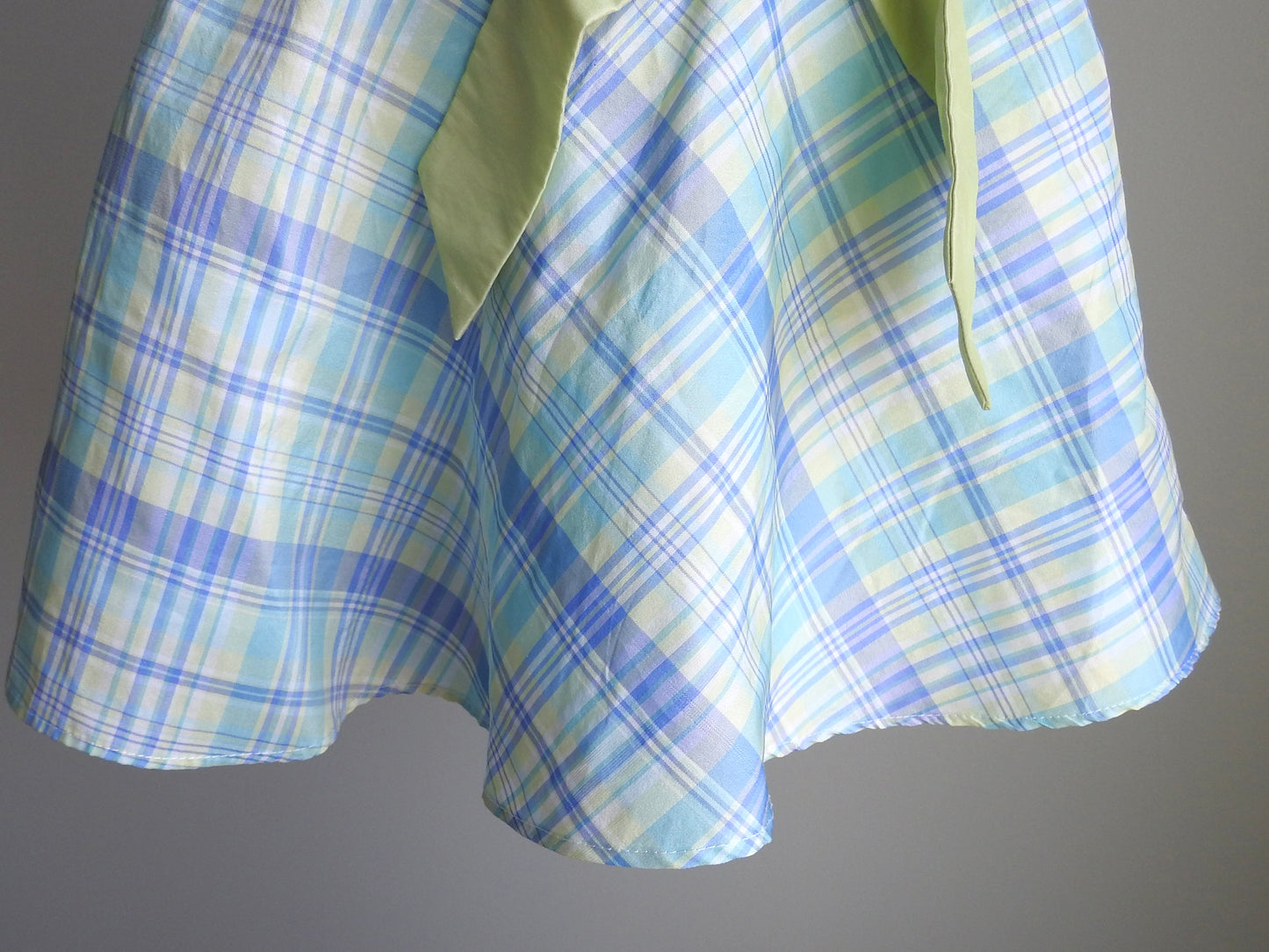 Vintage 90s/00s Perfectly Dressed Blue Green Plaid Dress 12M