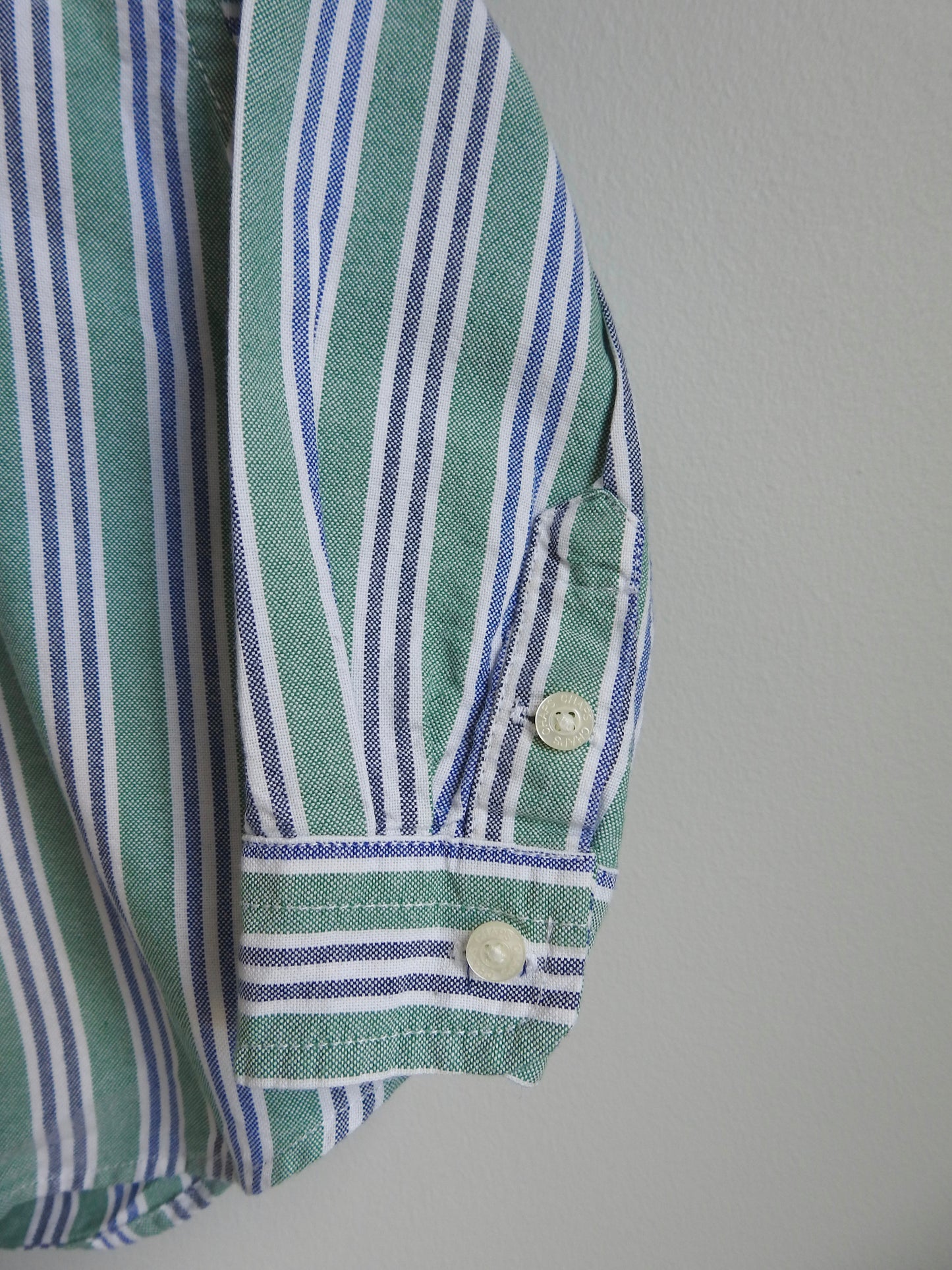 Chaps Green Button Down Shirt 18M