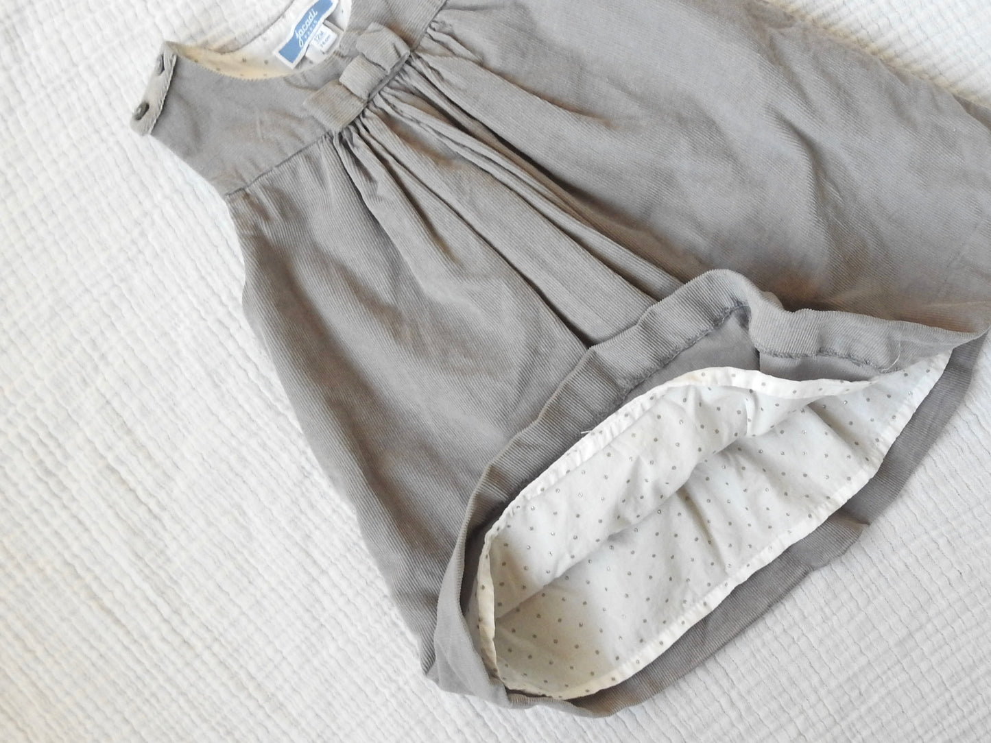 Jacadi Gray Corduroy Dress 12M